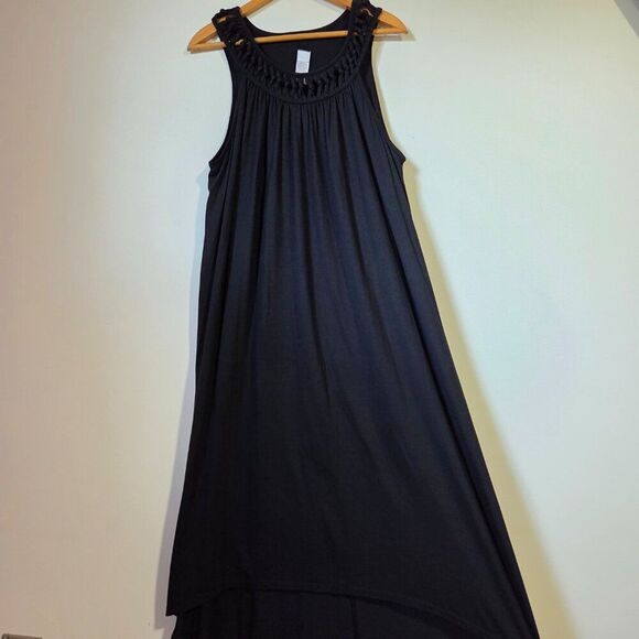 NEVER WORN SWIMSUITS FOR ALL COVER UP BRAIDED HIGH LOW MAXI DRESS SIZE 14/16 XL - Picture 1 of 14